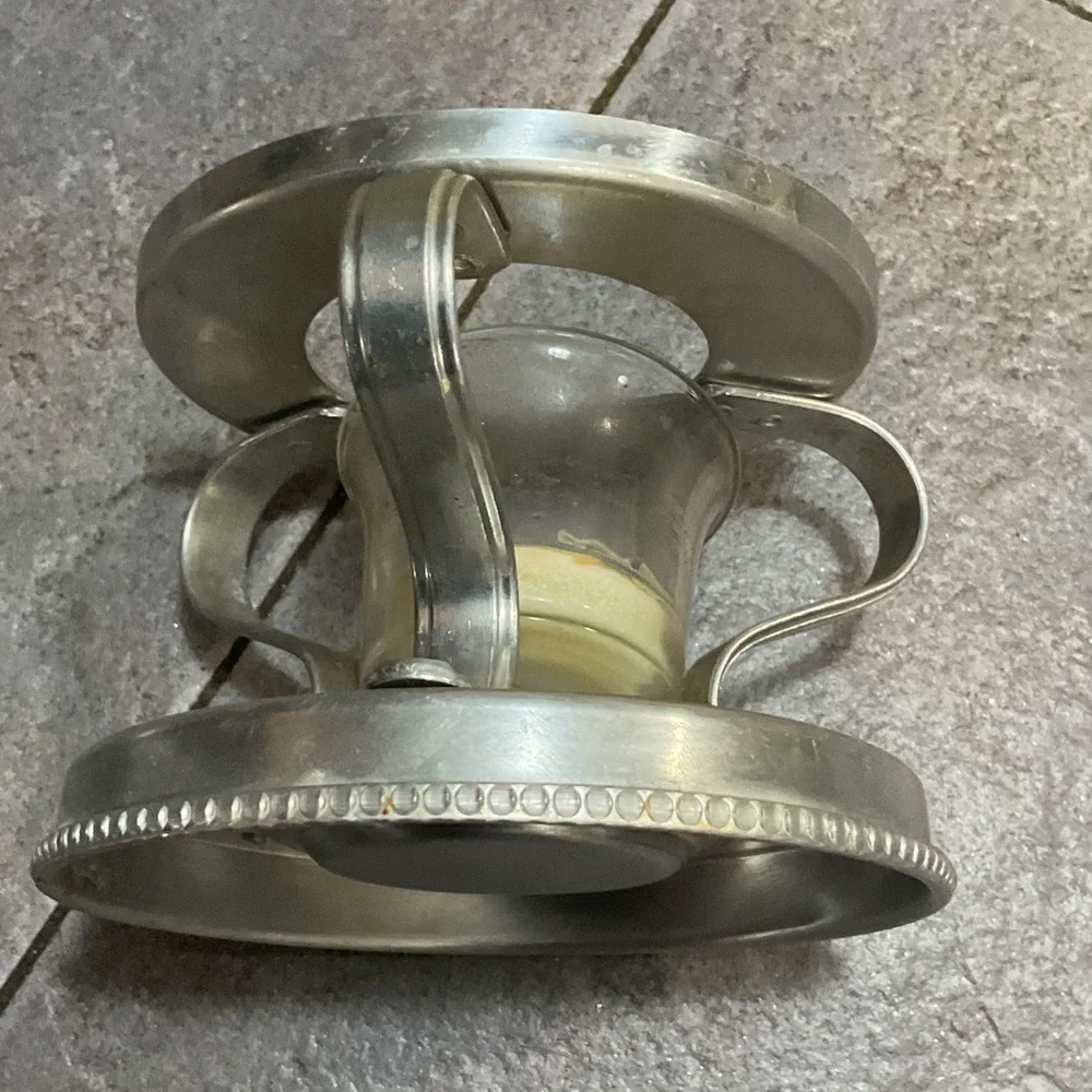 Elegant vintage Buenilum Aluminum chafing dish or fondue set.